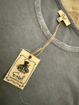 Easel Mineral Wash Raw Edge Boxy Top - Image 2