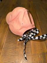 Vans Pink Checkerboard Bow Logo Baseball Cap - Image 3