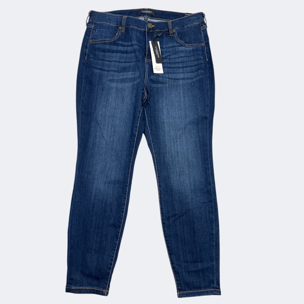 Liverpool Jeans Women 16W Blue Abby Hi-Rise Ankle Denim Comfort Stretch Skinny