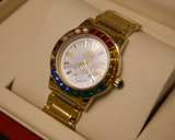 Invicta Angel Lady 18603 – Gold MOP Dial & Rainbow Crystal Bezel - Image 1