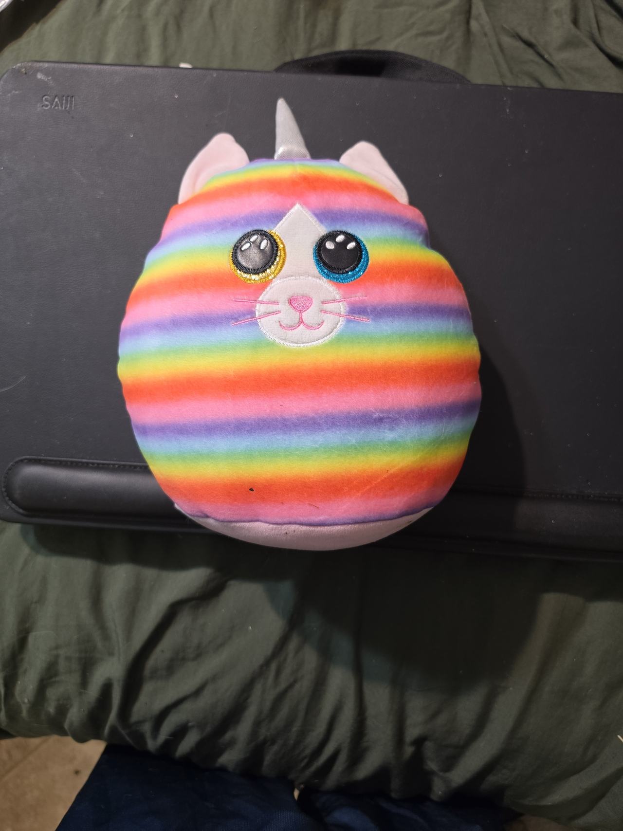 Squishmallows Rainbow Striped Caticorn Plush