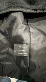 Wilda Genuine Leather Hooded Trench Coat With removable liner Size Medium M - Image 7