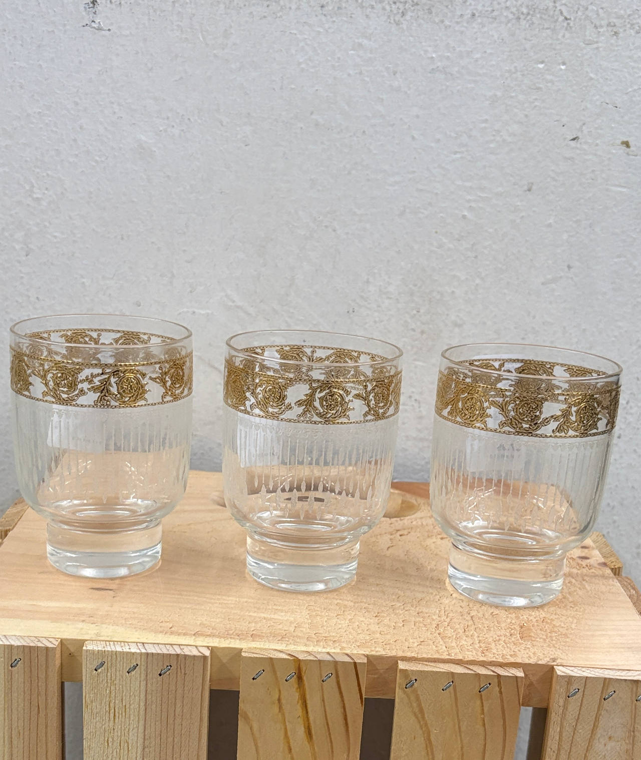 Culver Valencia Gold Lowball Glasses