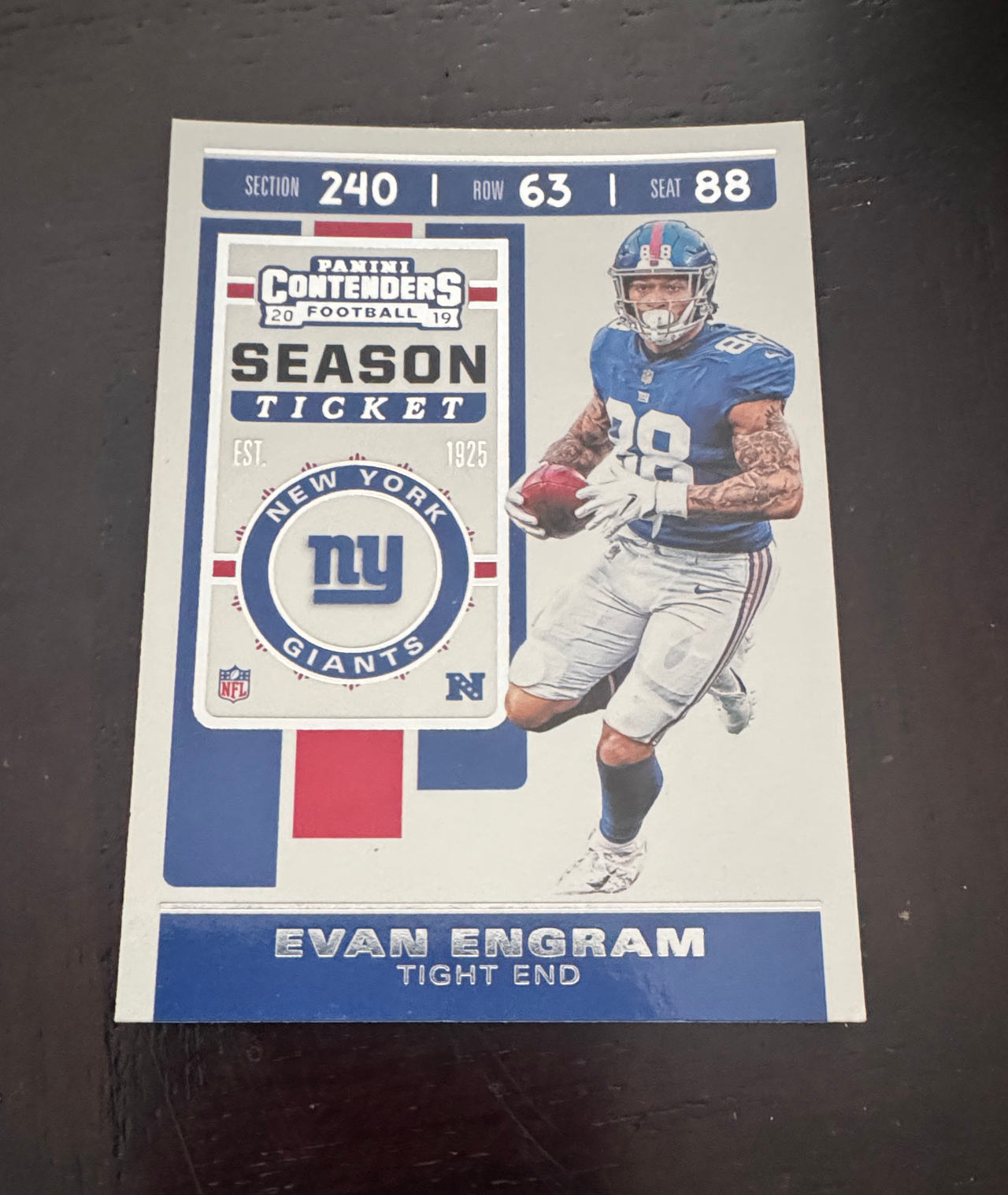 2019 Panini Contenders Evan Engram Season Ticket #38