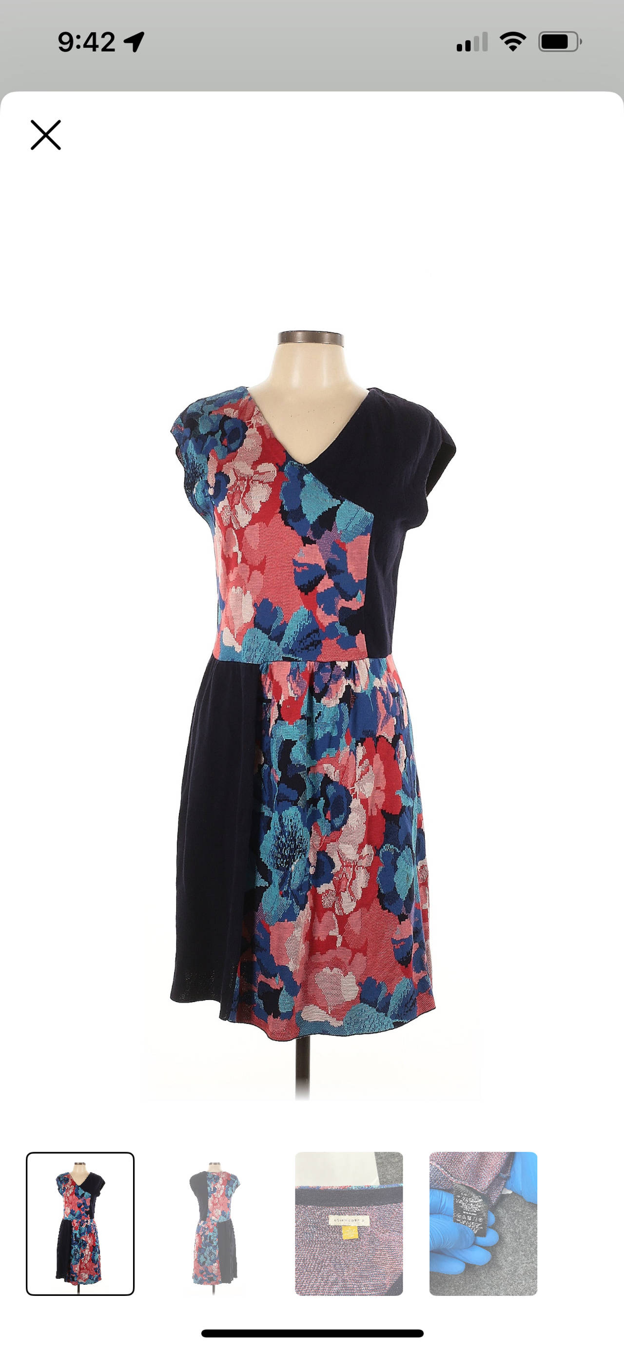 Anthropology Floral knit Dress