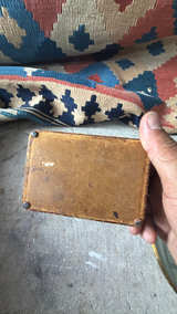 Antique Crocodile Skin Leather Jewelry Box with Brass Hardware - Image 3