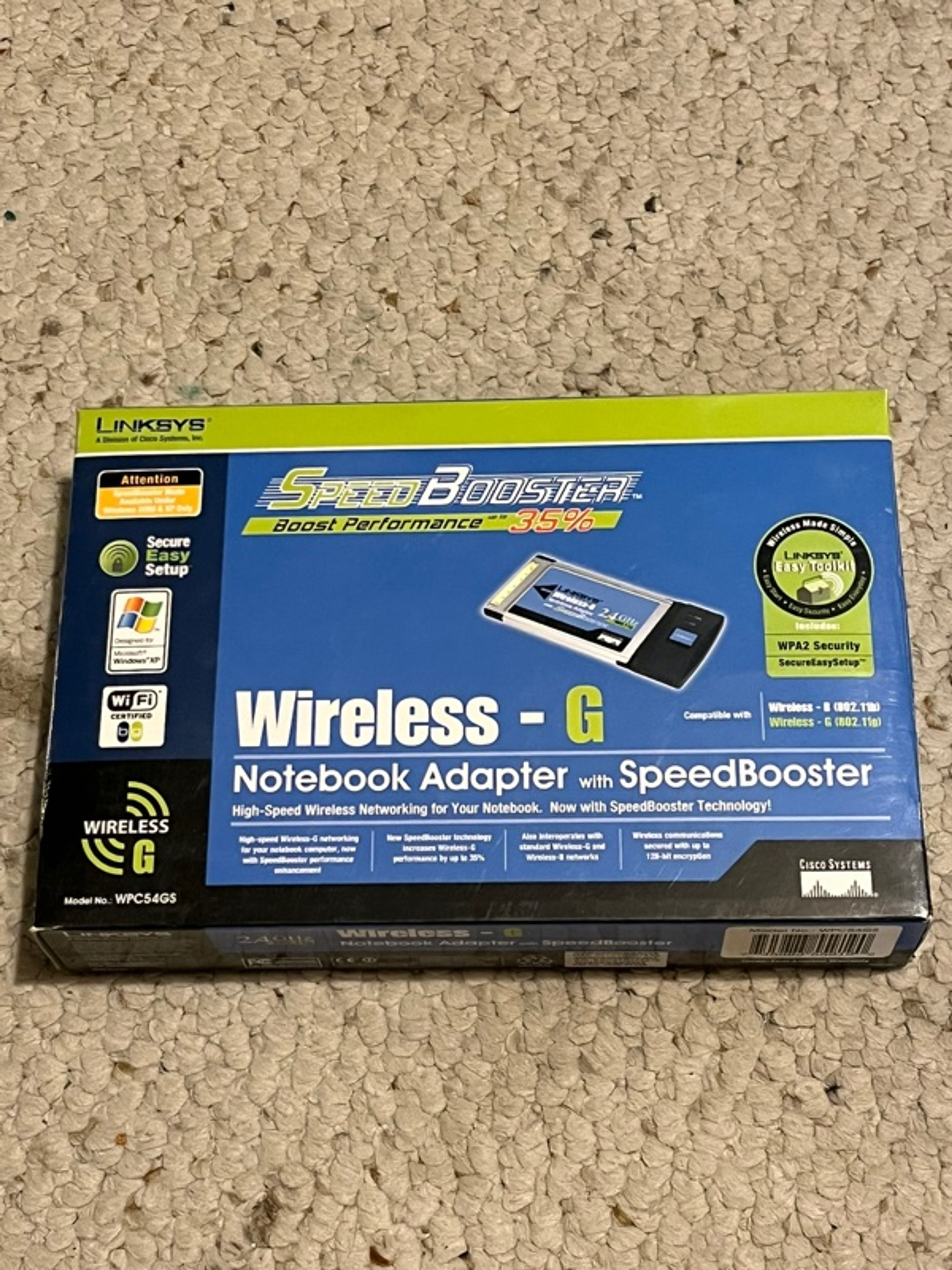 Linksys WPC54GS Wireless-G Notebook Adapter with SpeedBooster