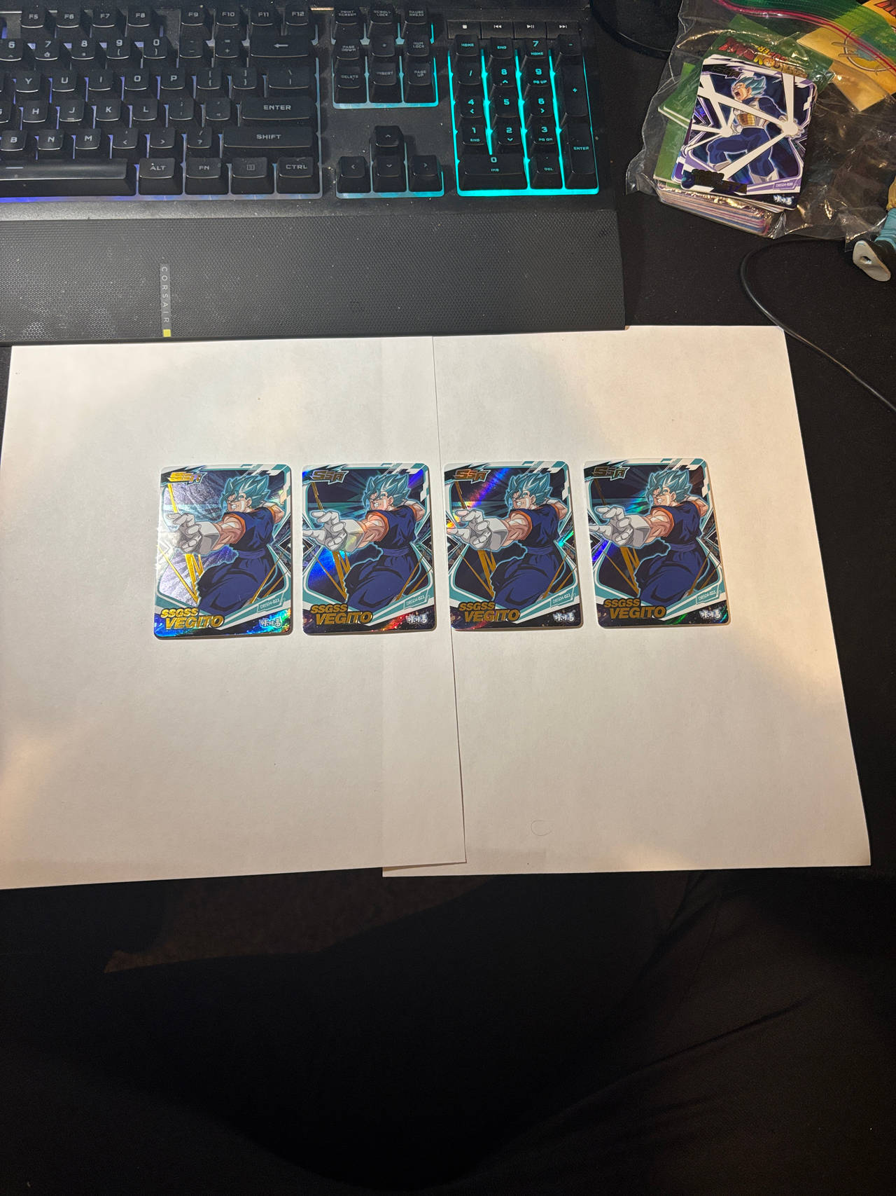 Lot of Dragon Ball Super Card Game SSGSS Vegito, The Conqueror BT2-038 SR
