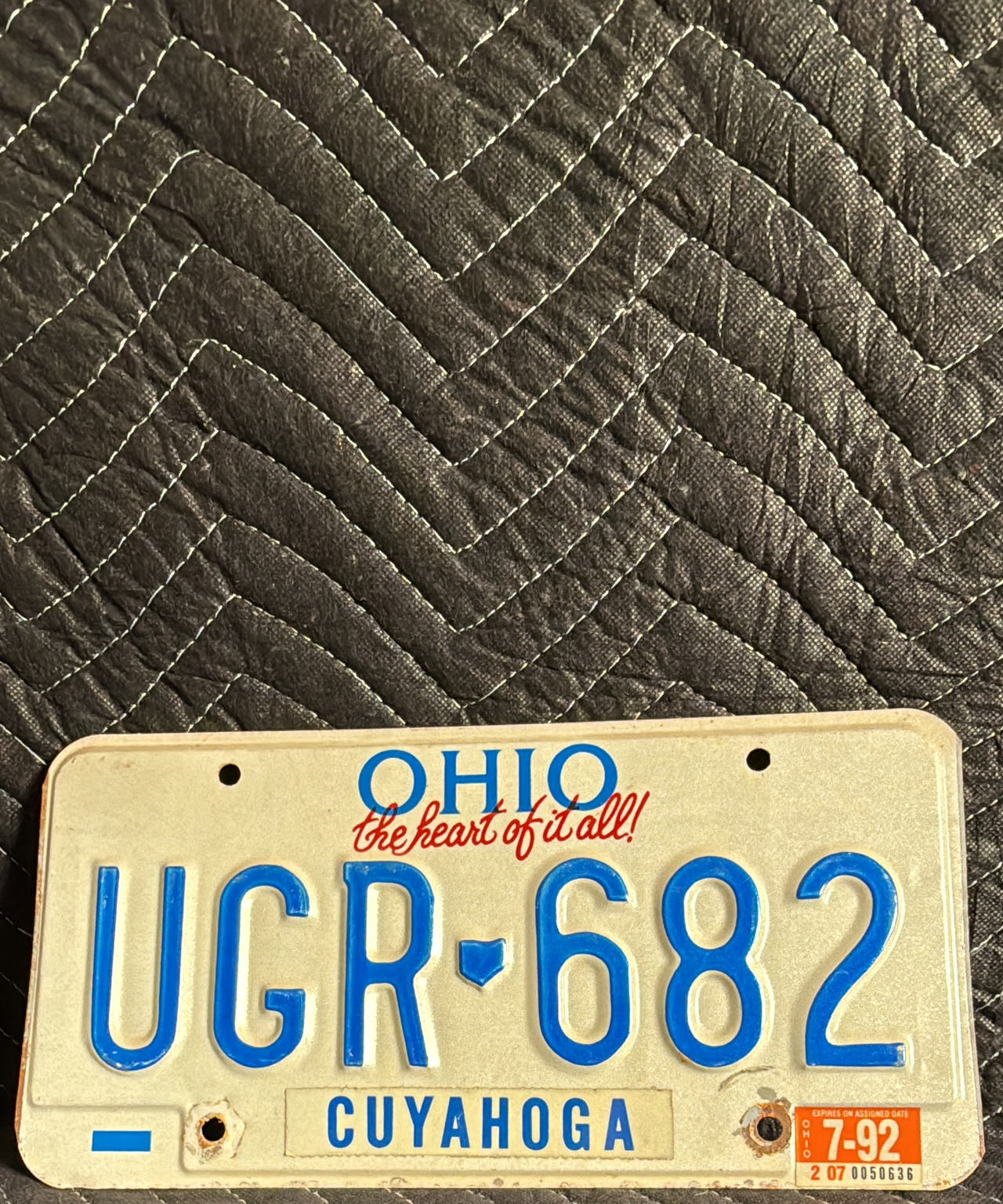 Vintage 1991 Ohio License Plate (Cuyahoga County)