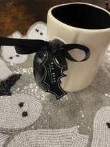 Rae Dunn White Ceramic "Death Before Decaf" Mug - Image 2