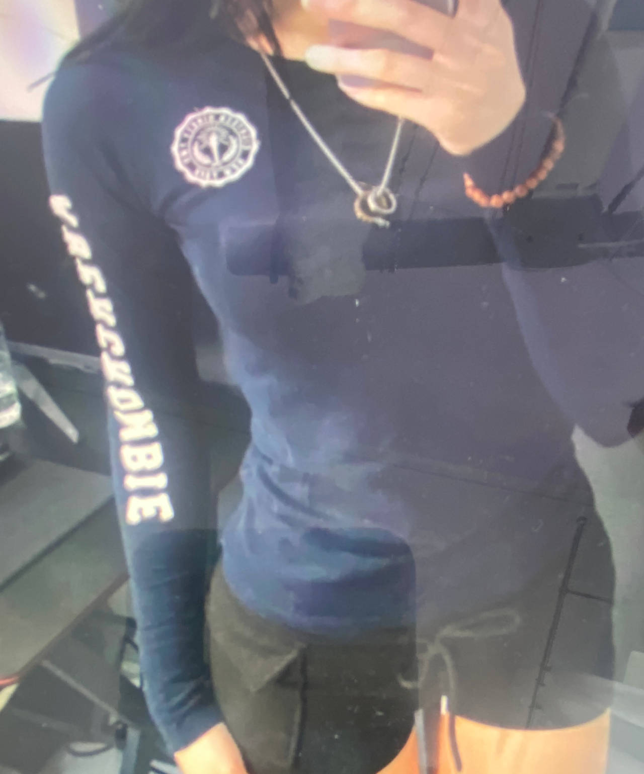 Abercrombie & Fitch Navy Graphic Long Sleeve Tee