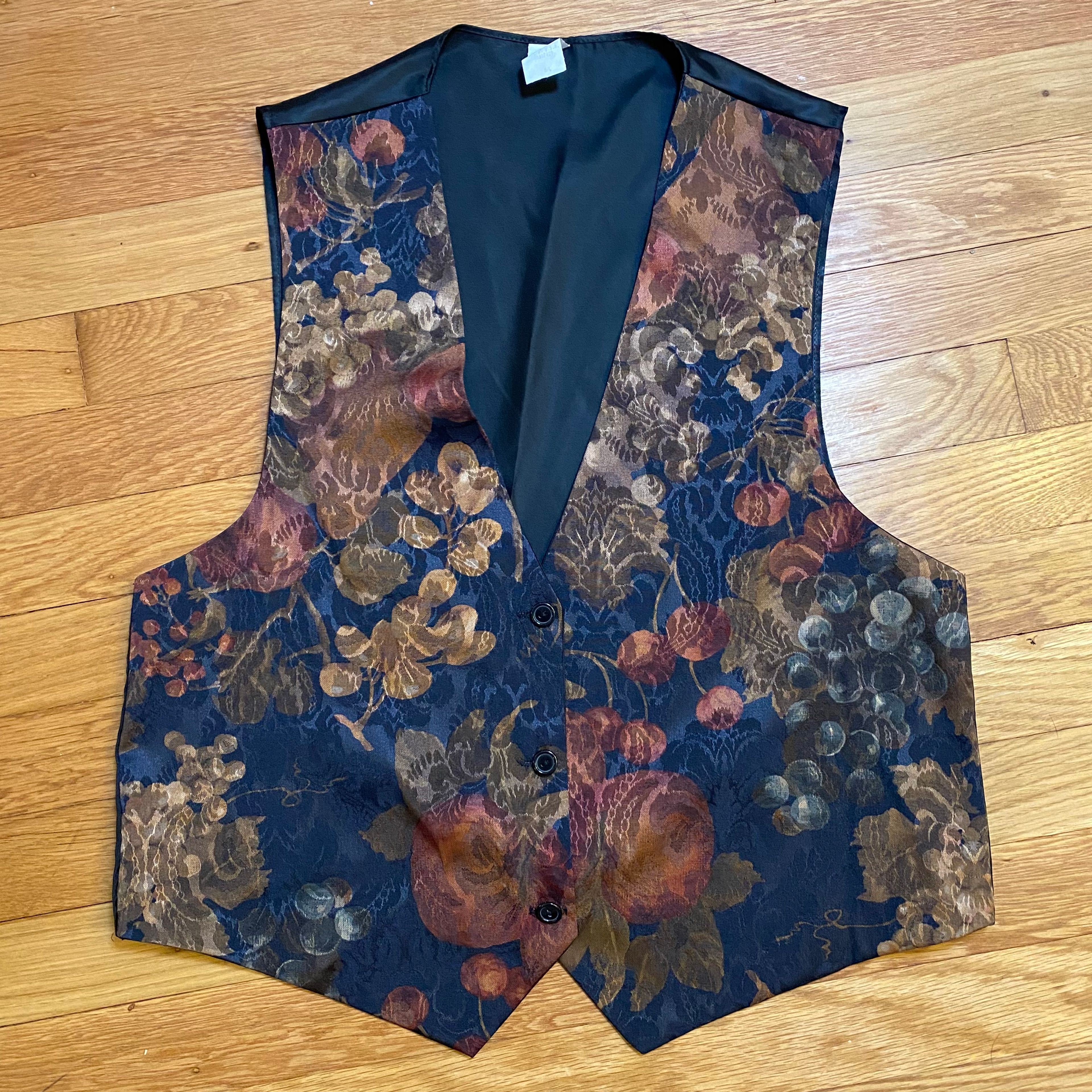 Men's Brocade Floral Vest