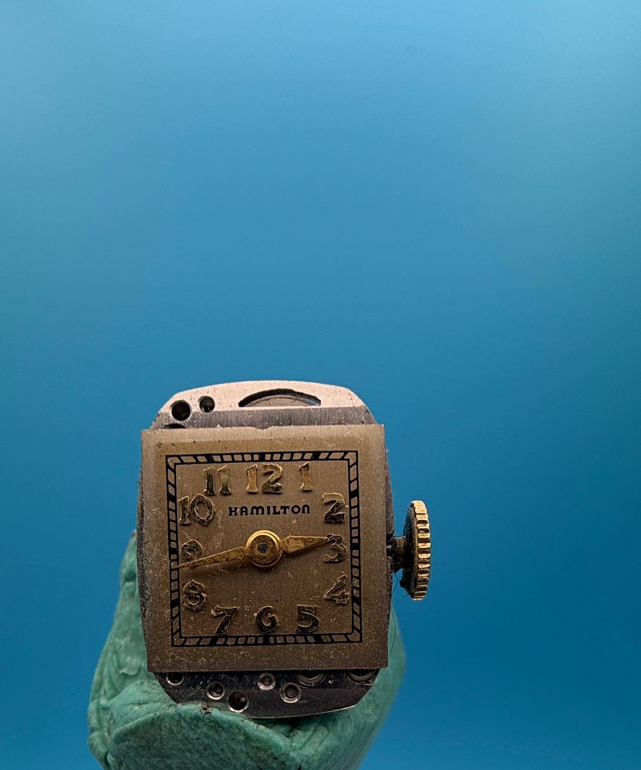 Vintage Hamilton Watch Movement with Dial and hands