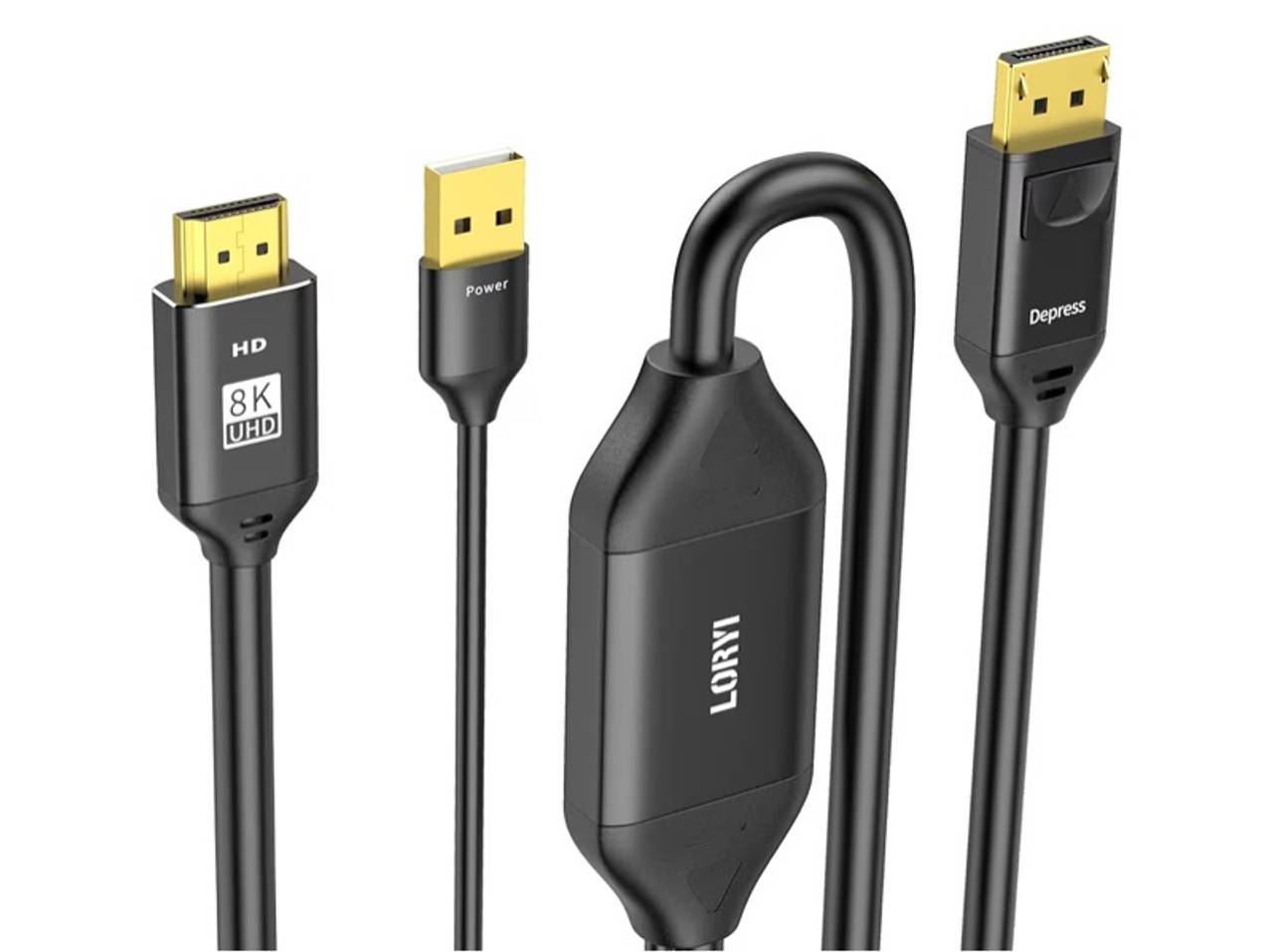 8K HDMI to DisplayPort Cable 4K@120Hz(2K@144),HDMI 2.1 to DisplayPort 1.4 Adapte