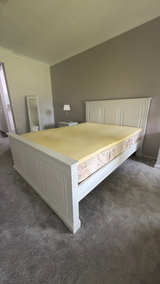Hamptons Queen Bedroom Suite – Bed, Bedsides, Tallboy, Blanket Box Cheval mirror - Image 2