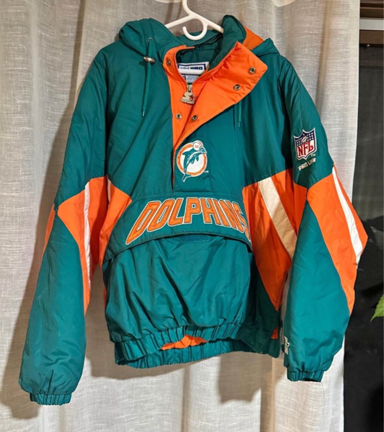 Starter Miami Dolphins Pro Line Vintage Aqua Jacket