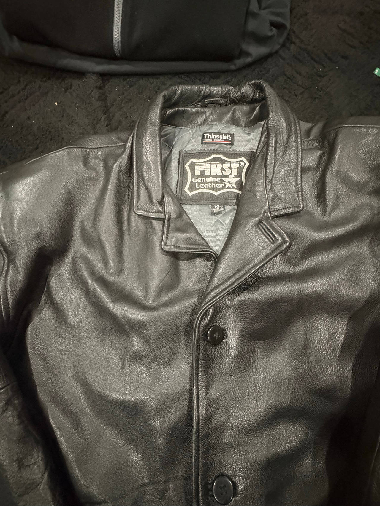 First Manufacturing Co. Leather Thinsulate Jacket