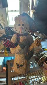 Rustic Textured Snowman Christmas Decoration - Image 5