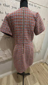 Draper James Plaid Tweed Short Sleeve Dress - Image 2