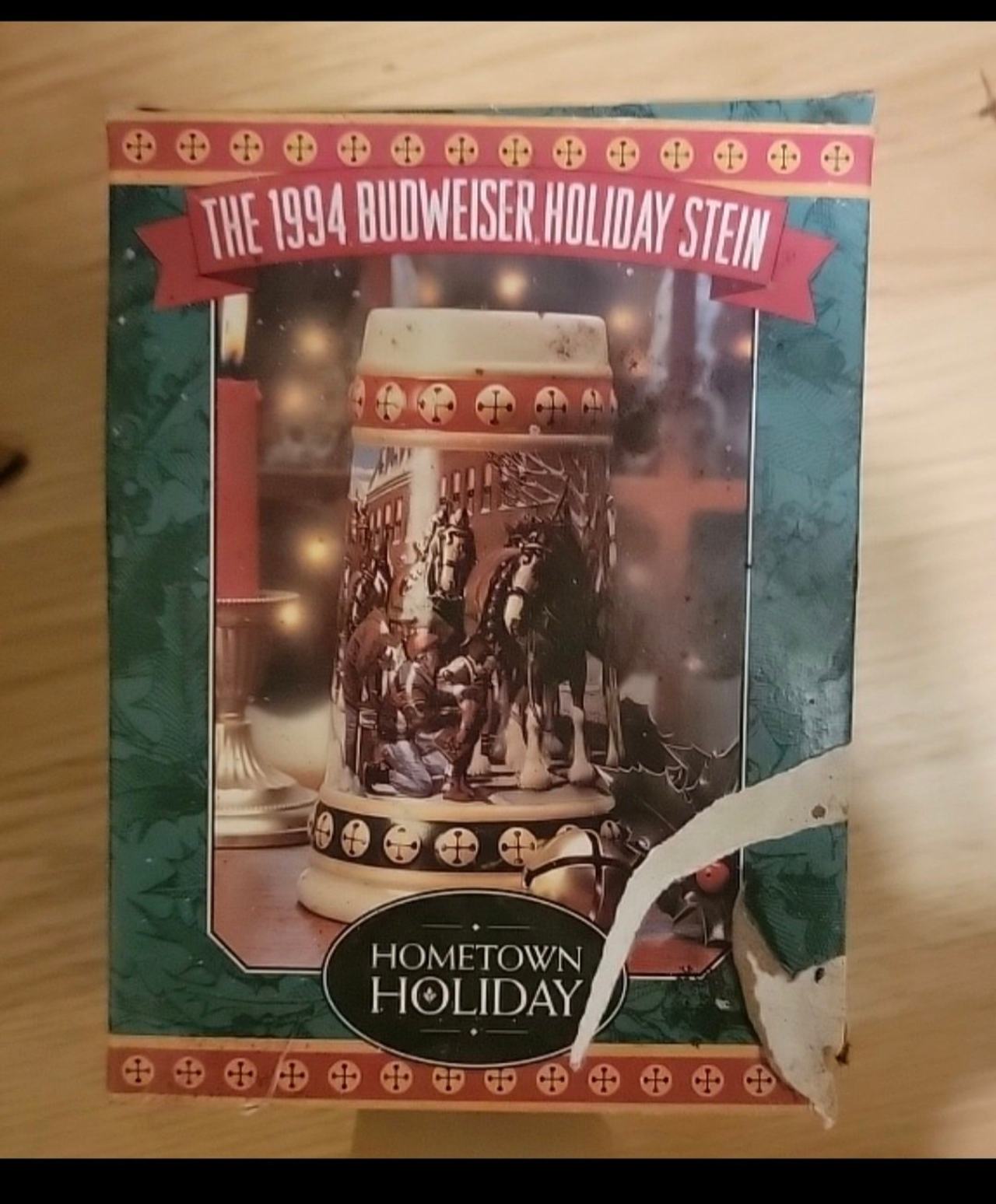 1994 Budweiser Holiday Stein Hometown Holiday