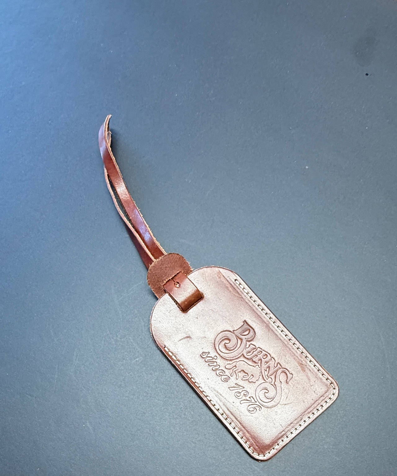 Burns 1876 Leather Luggage Tag