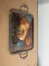 Vintage Silver Plated Serving Tray with Handles - Image 1