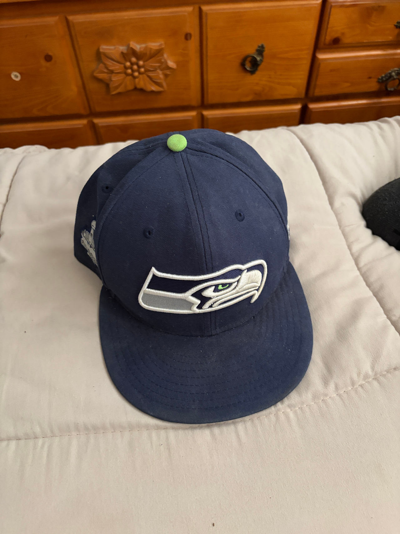 New Era Seattle Seahawks Super Bowl XLVIII Side Patch 59FIFTY Fitted Hat