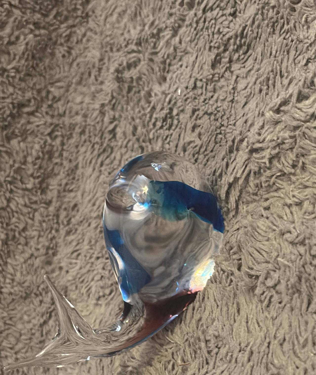 Hand Blown Glass Whale Figurine