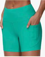 The gym people high waist tummy control 5 inch yoga shorts 2 pockets sz Medium - Image 2