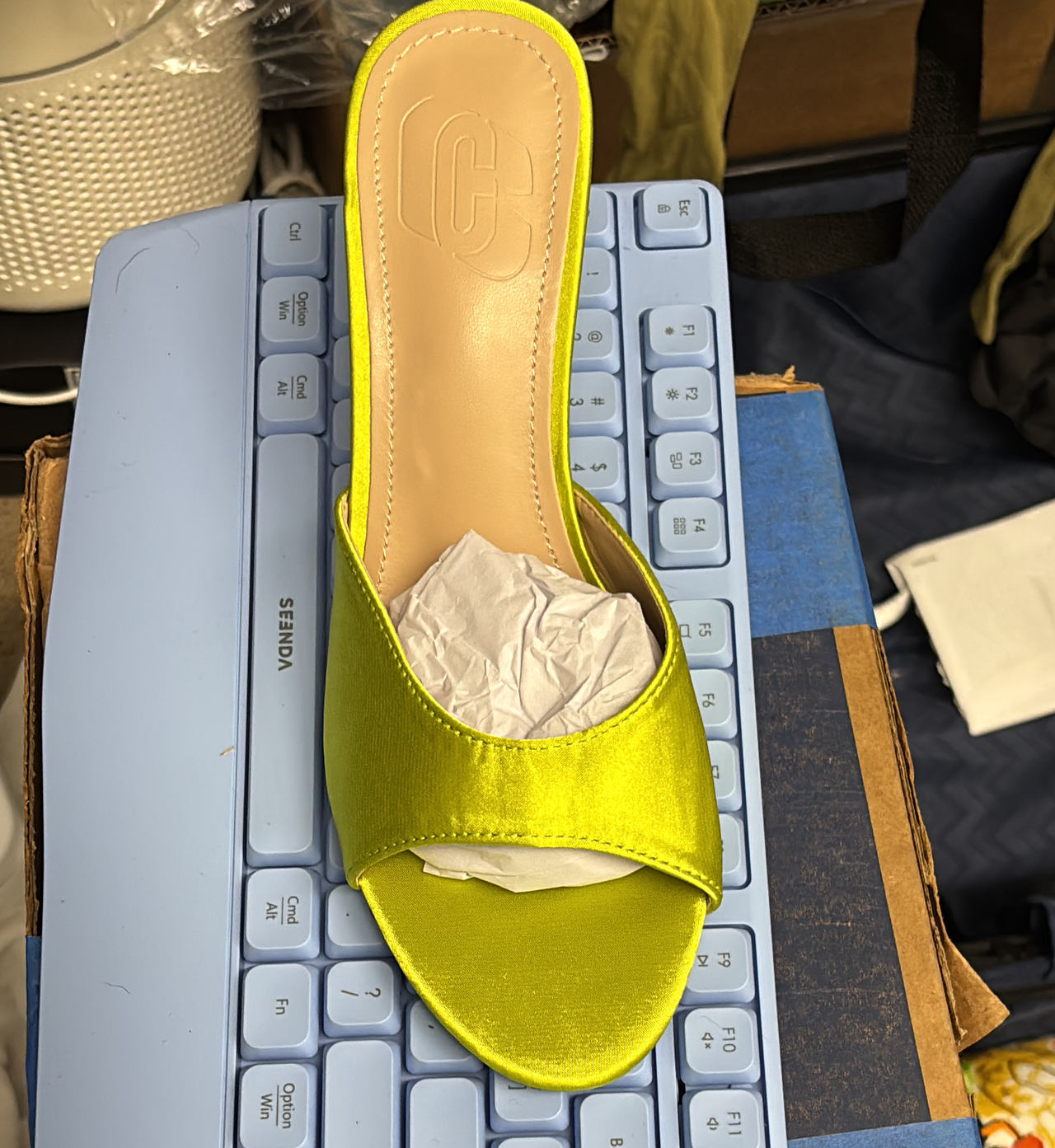 Circus by Sam Edelman Lime Green Satin Mules
