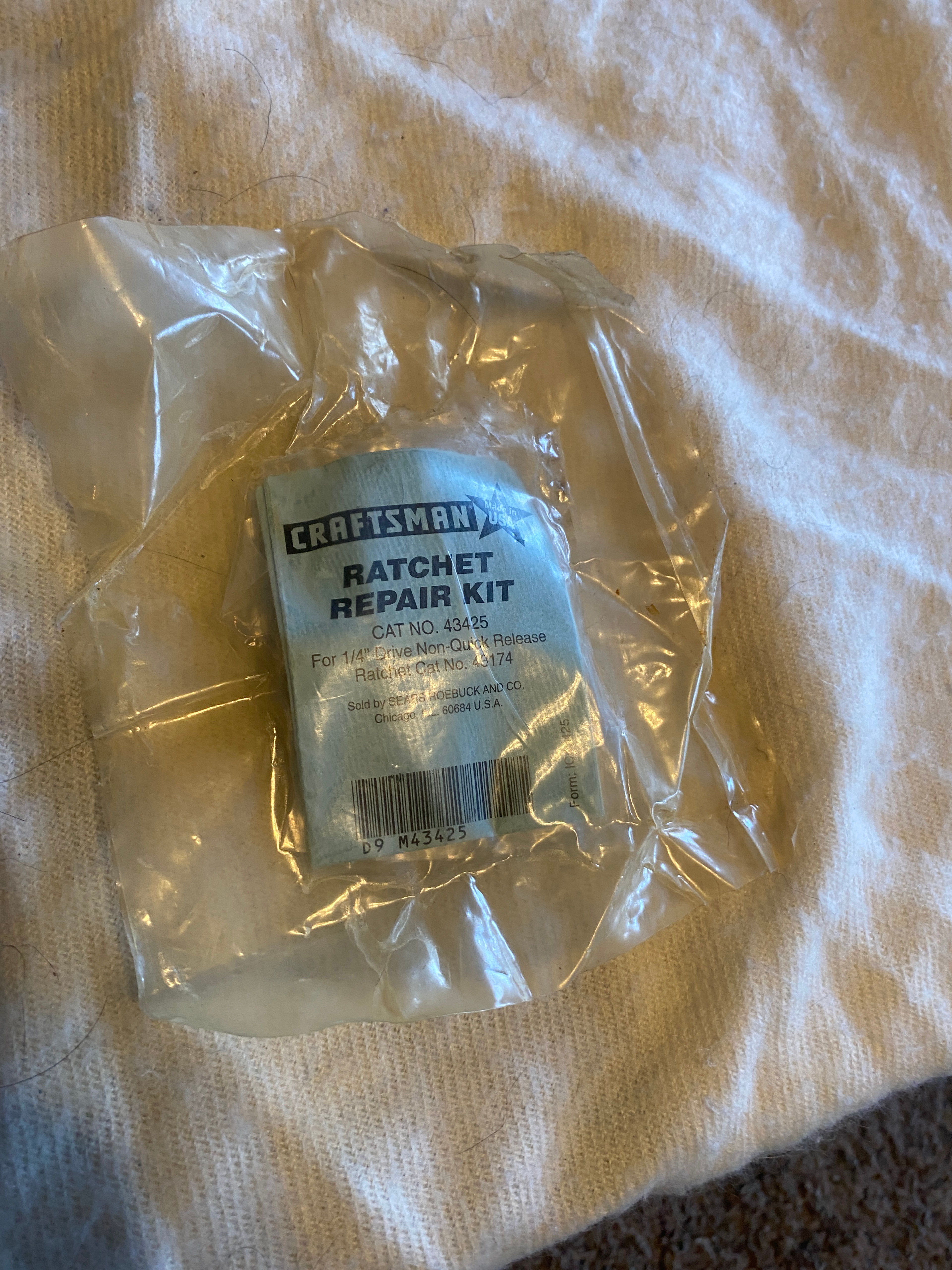 Craftsman 1/4" Drive Non-Quick Release Ratchet Repair Kit 43425