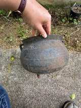 Antique Cast Iron 3-Legged Cauldron Pot - Image 3