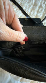 Woven Leather Crossbody Bag Black - Image 6