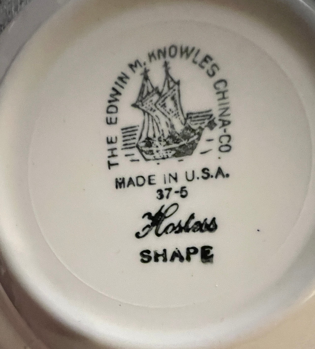Edwin M. Knowles Hostess Shape China