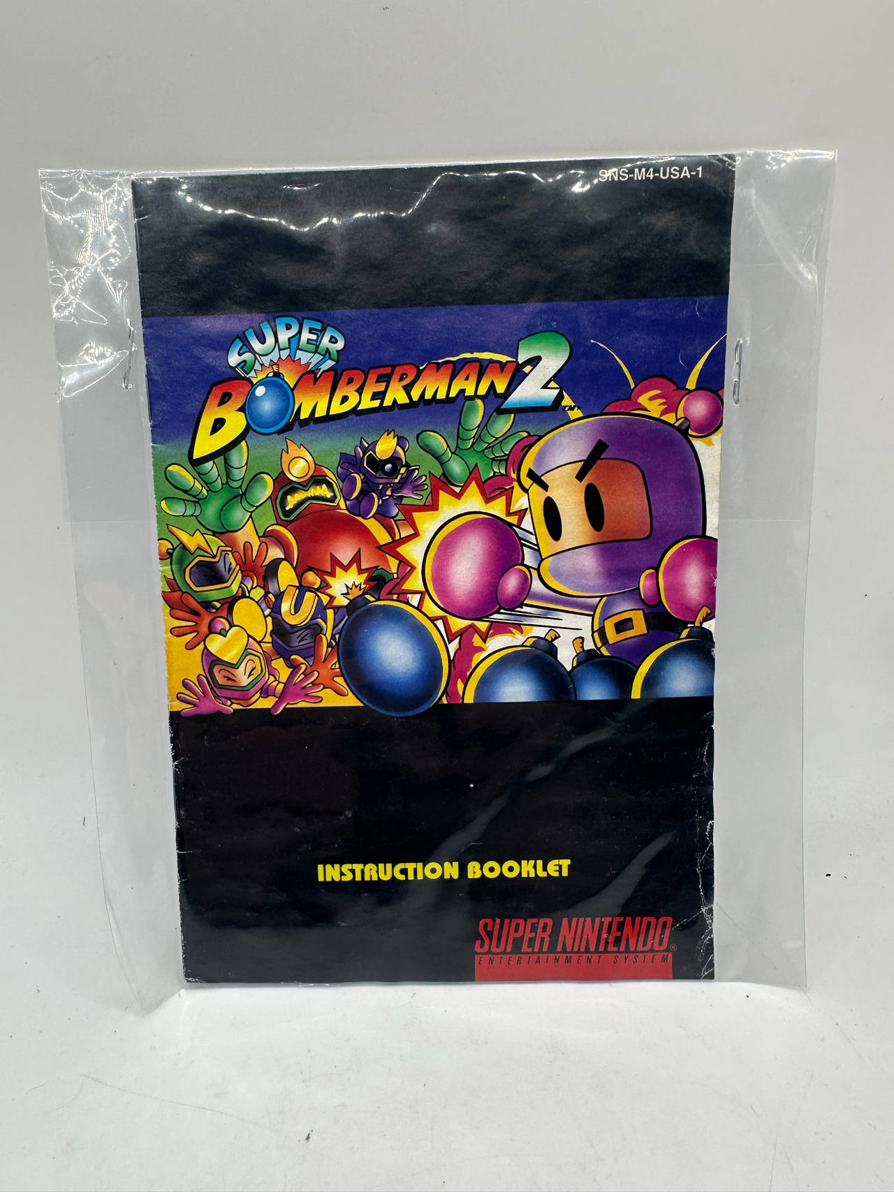 Super Bomberman (Super Nintendo SNES, 1996) ☆ MANUAL ☆ Instruct Booklet