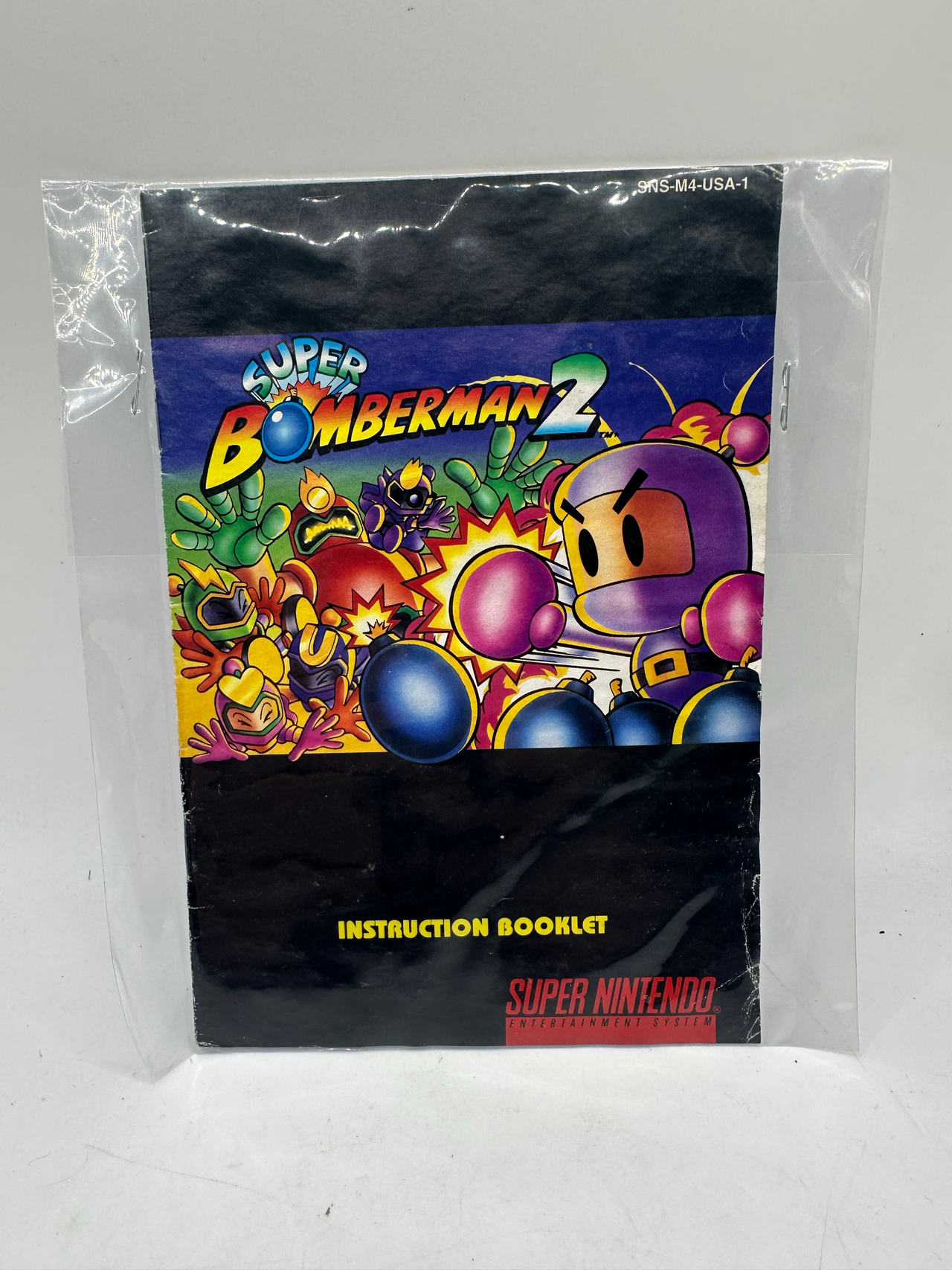 Super Bomberman (Super Nintendo SNES, 1996) ☆ MANUAL ☆ Instruct Booklet