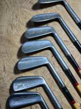 Vintage Spalding Peter Thomson Kro-Flite 2-8 Iron Set w Cougar Golf Sunday Bag - Image 5