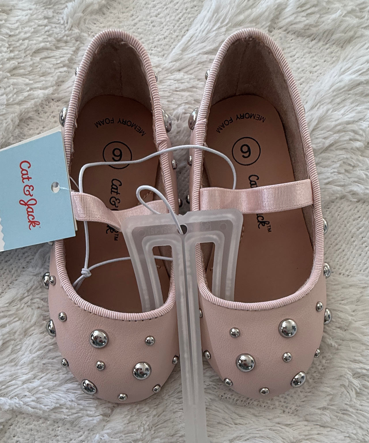 Cat & Jack Toddler Girls' Studded Ballet Flats - Pink