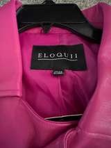 Eloquii Faux Leather Moto Jacket Pink 22/24 - Image 2