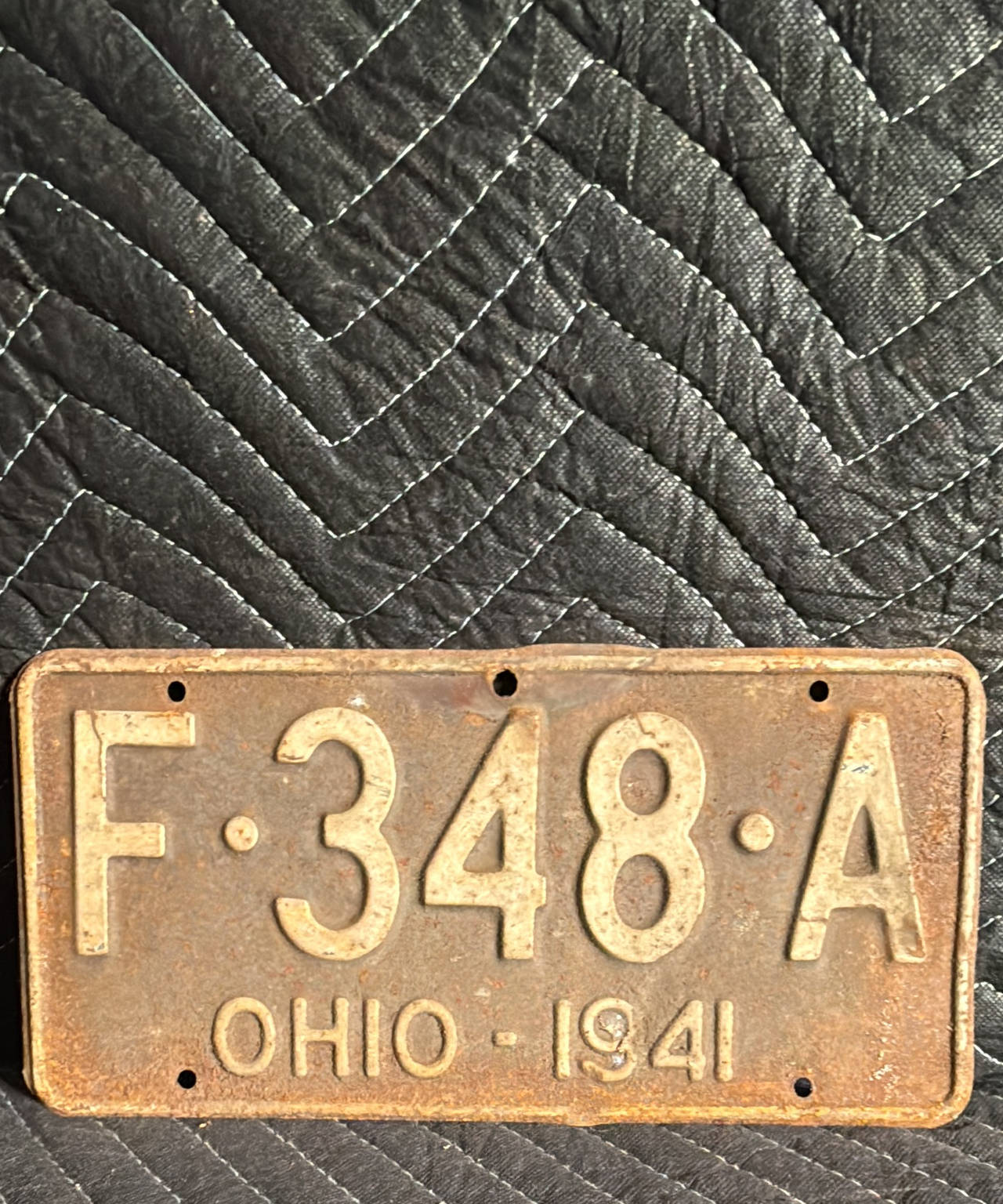 1941 Ohio License Plate F-348-A