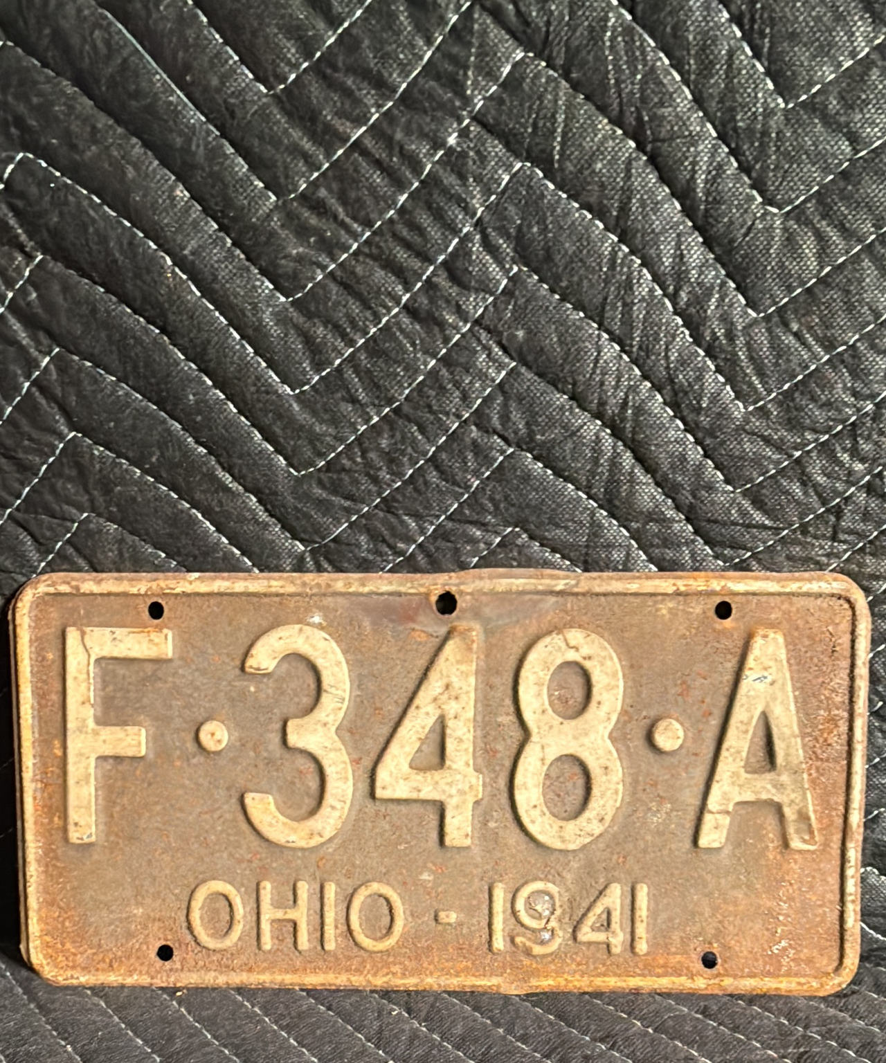 1941 Ohio License Plate F-348-A