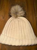 J. Crew Cream Pom Pom Beanie Hat  - Image 3