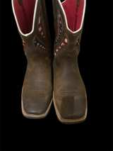 Ariat Kid's American Patriot Western Boots with the wriggle room soles - Image 2