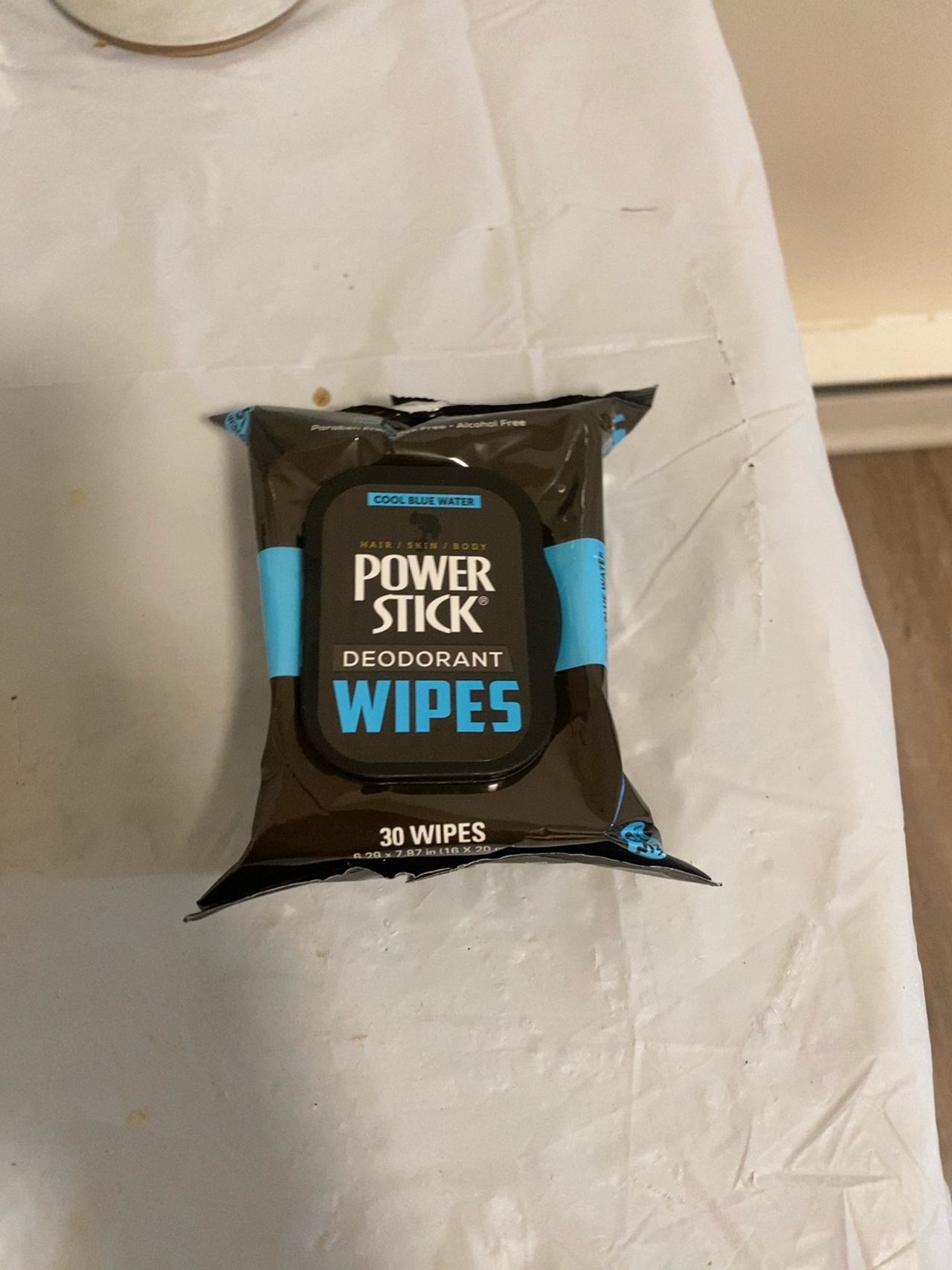 Power Stick Deodorant Wipes Cool Blue Water