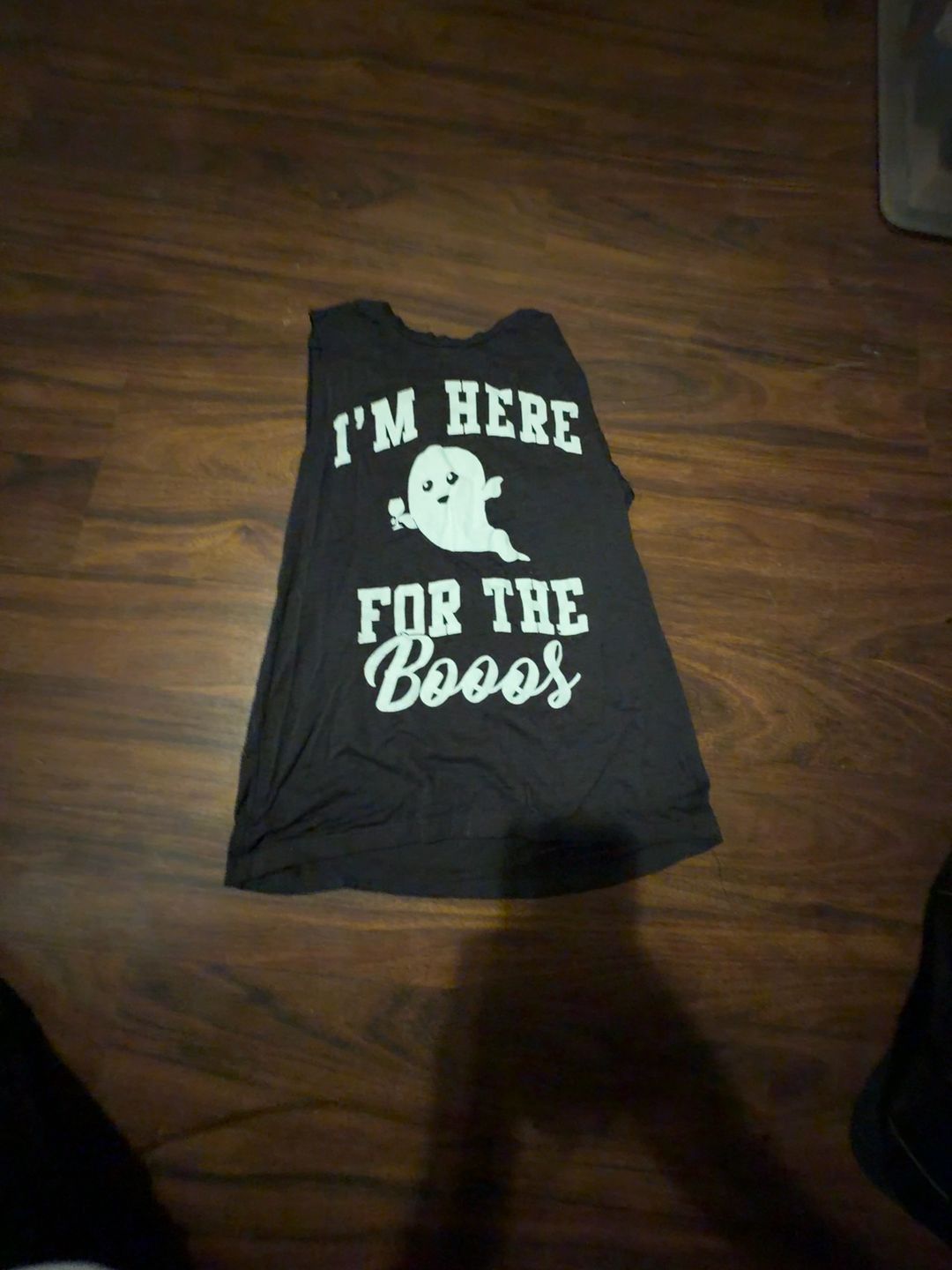 I'm Just Here For The Boos Halloween Tank Top - Black
