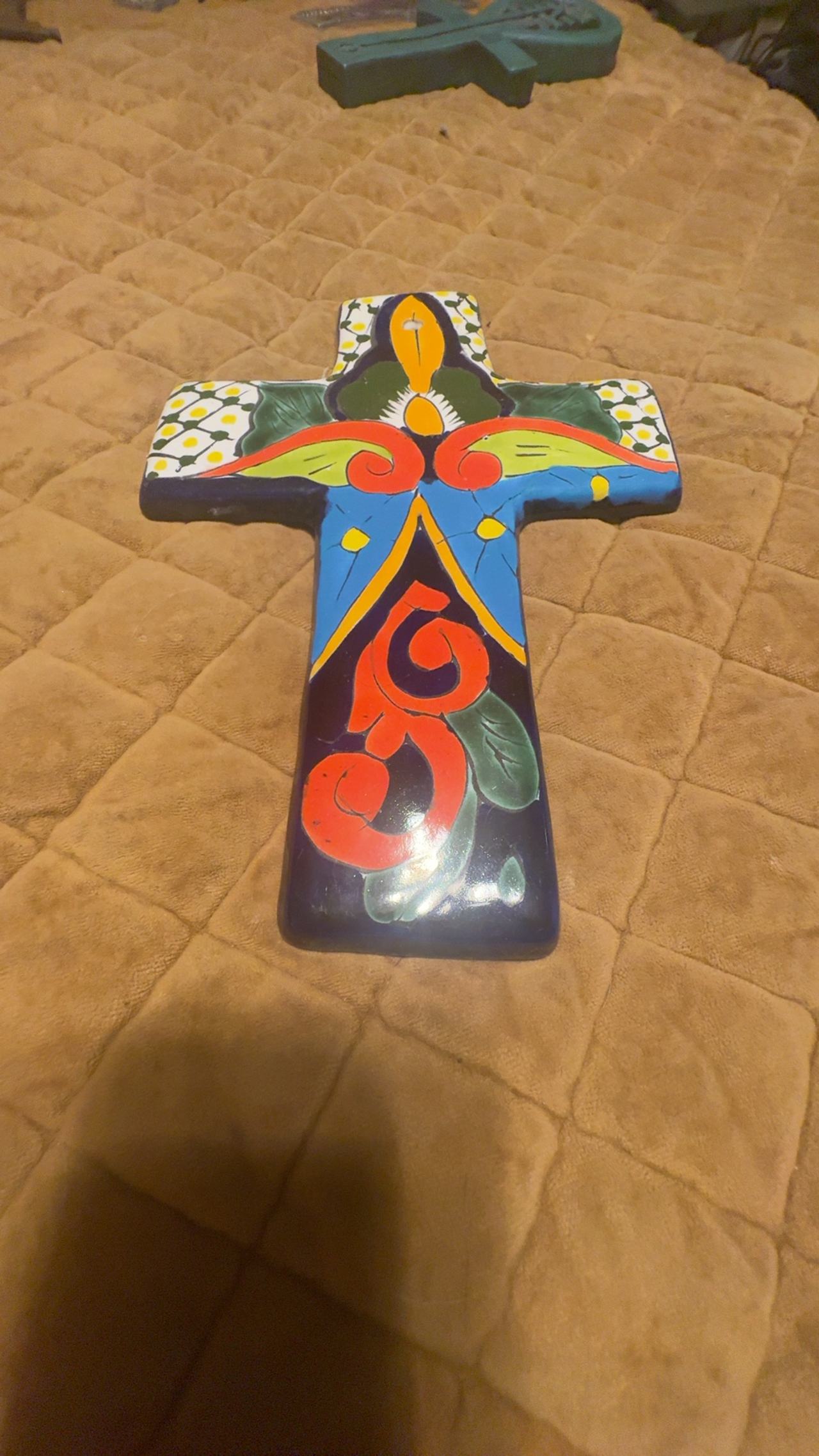 Talavera Multicolor Ceramic Wall Cross