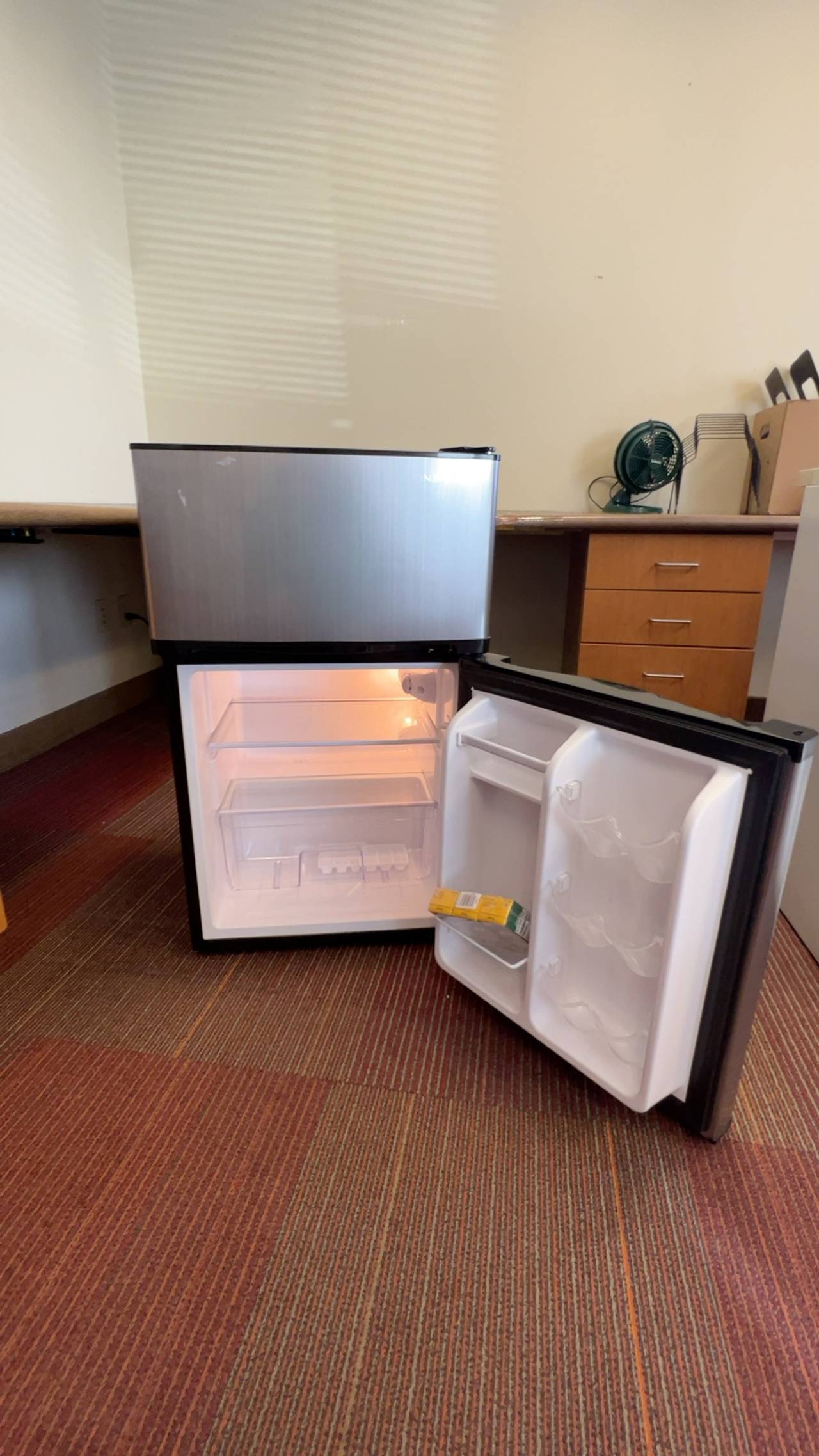 Insignia Mini Fridge 4.3 Cu. Ft Stainless Steel with Top Freezer