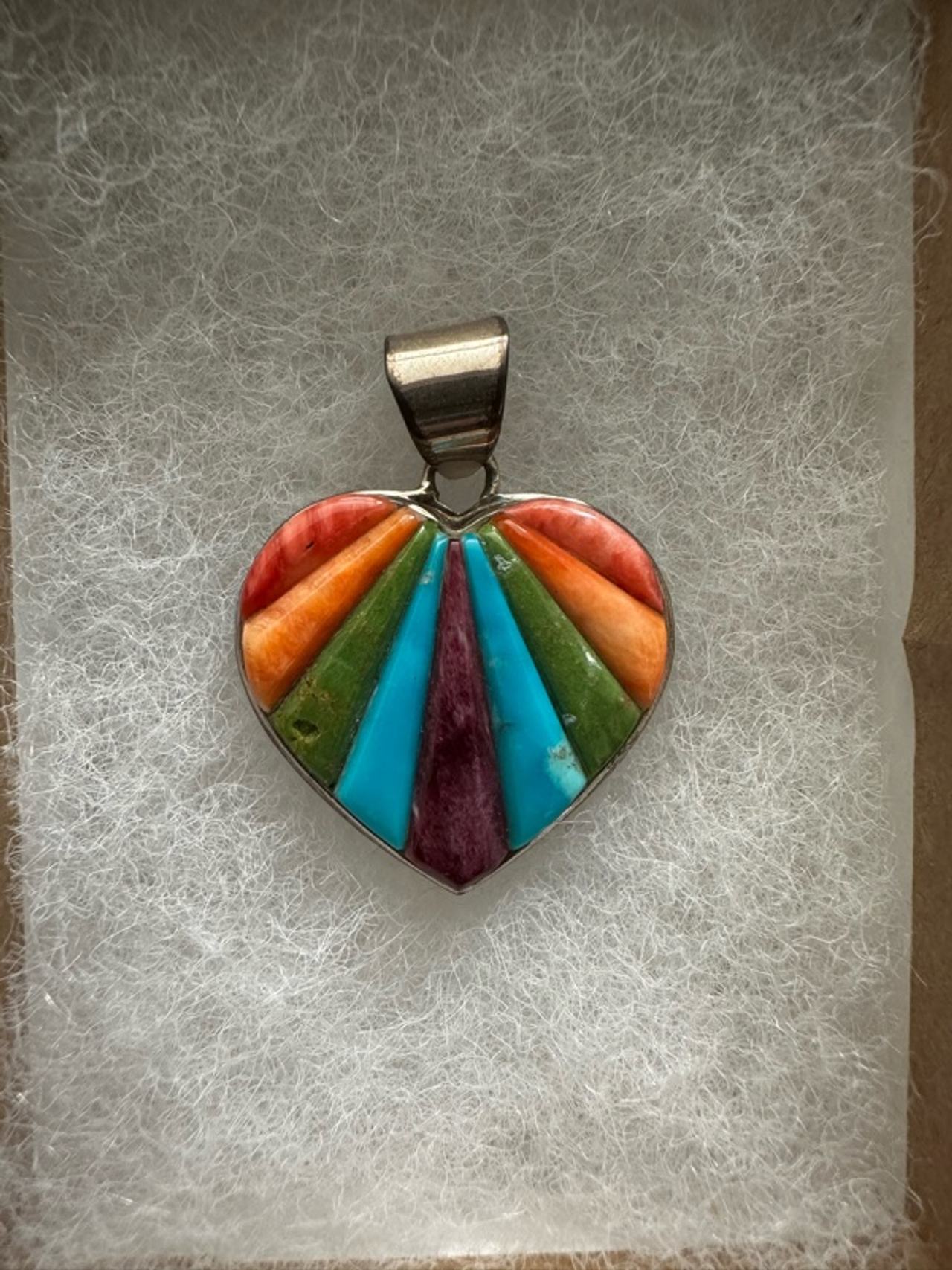 Vintage Navajo julius burbank sterling spiny oyster shell