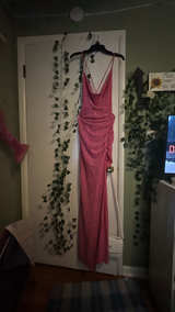 Pink Glitter Ruched Dress - Image 3