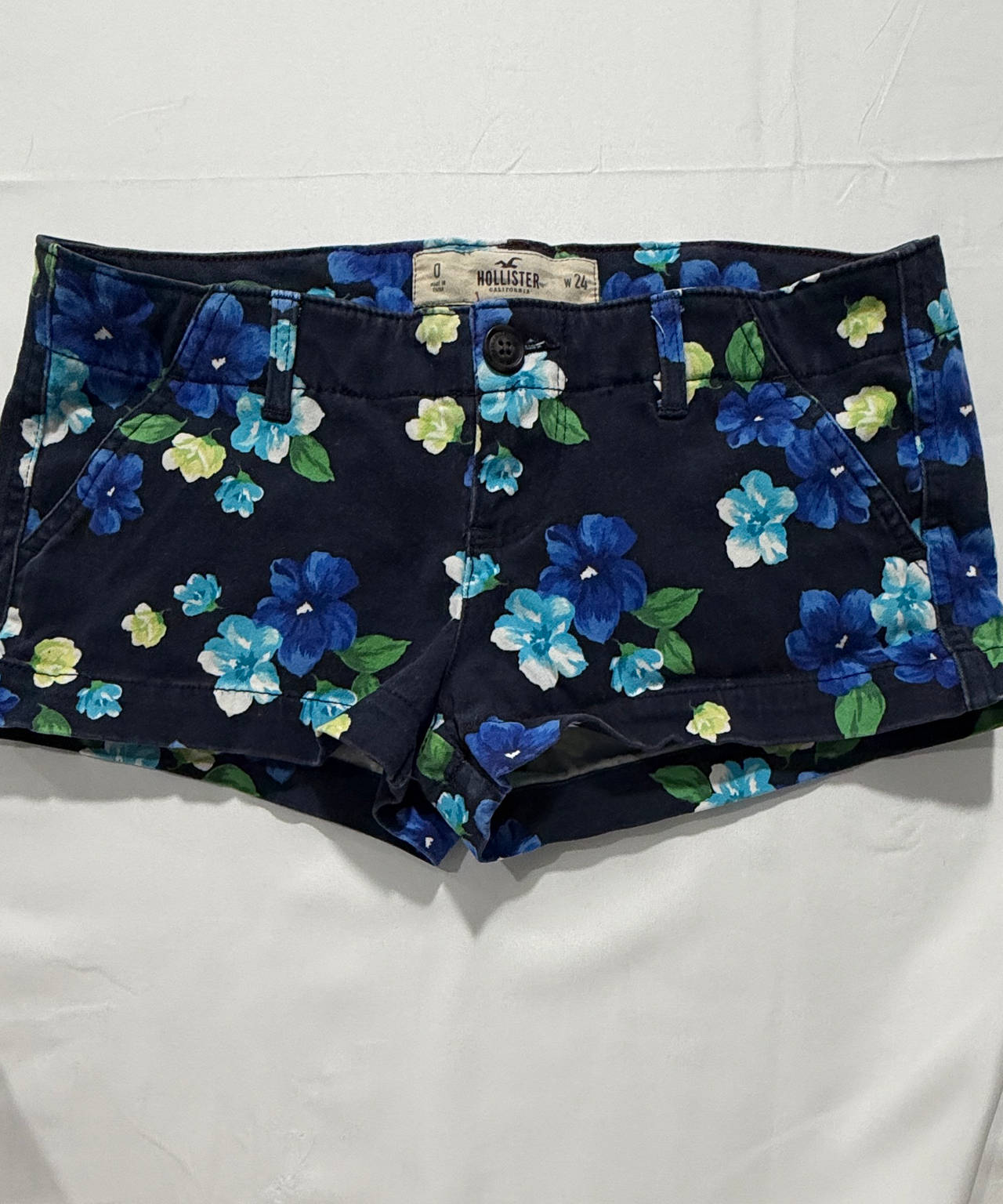 Hollister Floral Low Rise Shorts Size 0 W24